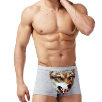 wolf underwear men cotton funny mens boxer shorts pouch bulge sexy boxershorts breathable spandex mens boxers brand panties