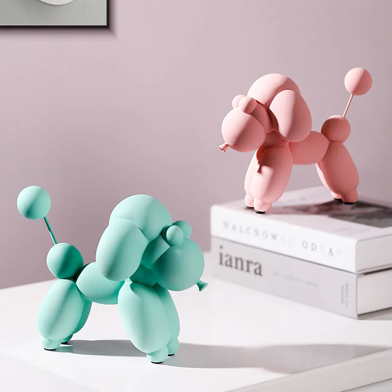 

Аксессуары для украшения дома, полимерный воздушный шар, статуя собаки, украшения для гостиной, Настольная скульптура животного, ремесла, подарки для девушки