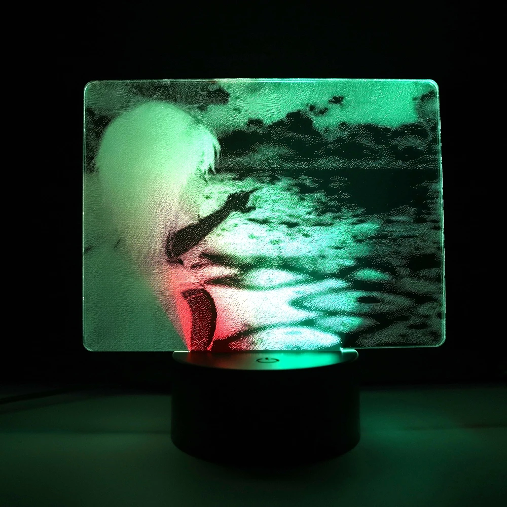 

Anime Attack on Titan Eren Yeager Two Tone LED Night Lamp Dual Color for Kids Birthday Gift Bedroom Decor Manga Light AOT Eren