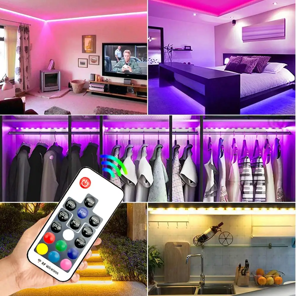 

USB Led Strip Lights Volt RGB USB IR Remote Controller DC 5V LED Strip Light 17 Key Remote Wireless for Wall Lamp Rgb Controller
