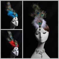 new arrival adult or kids white blue red peacock feather hair headband for swan lake ballet dance stage performance and drama