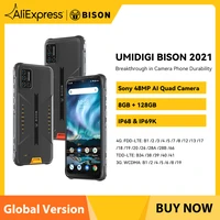 UMIDIGI BISON 2021 NEW Smartphone Telefone Inteligente NFC Android 68 IP69K Waterproof Rugged Phone 8GB 128GB 48MP Matrix