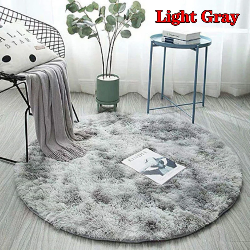 

European Carpet Tie-Dyed Long-Hair Carpet Sofa Coffee Table Bedroom Room Window Floor Carpet Luxury Furry Carpet Home Decor