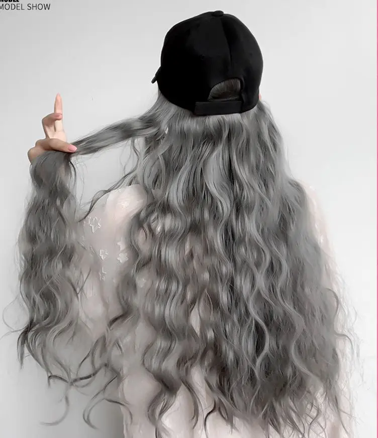 6 цветов волнистый парик бейсбольная шляпа модная с завитыми волосами крутая