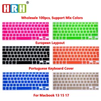 hrh wholesale 100pcs portuguese silicone keyboard cover skin keyboard protective film for mac book air 13 3 keyboard protector