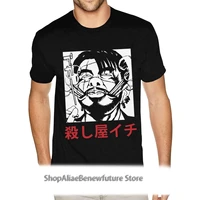 stylish ichi the killer kakihara blowing smoke t shirts tshirt men over size black tees shirt