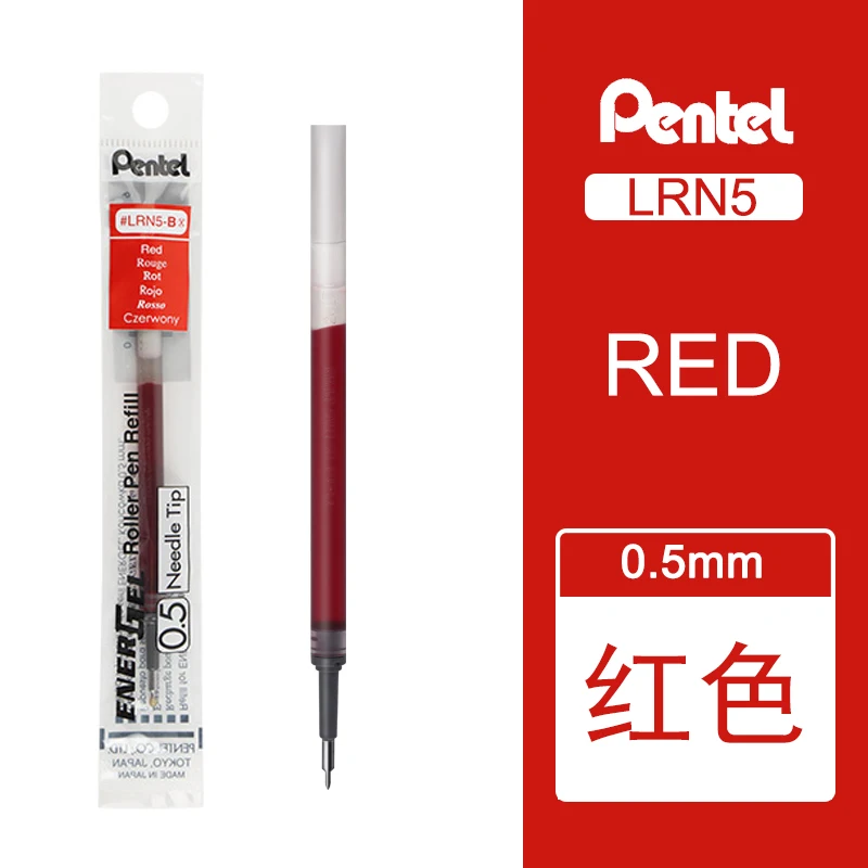 Red 1 шт. Pentel Energy Gel X игла для заправки наконечника LRN5 гелевые чернила заправка подходит для BLN75/105 0,5 мм черный/синий/красный - Цвет: Red