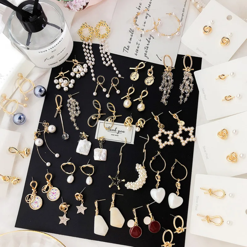 SP&ampCITY простые серьги металлическая серия висячие кристалл жемчуг для девушек