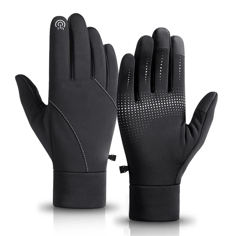 

Outdoor Non-slip Gloves Winter Warm Skiing Cycling Touch Screen Riding Fleece High-density Nylon Gloves Men Women Hands Cover
