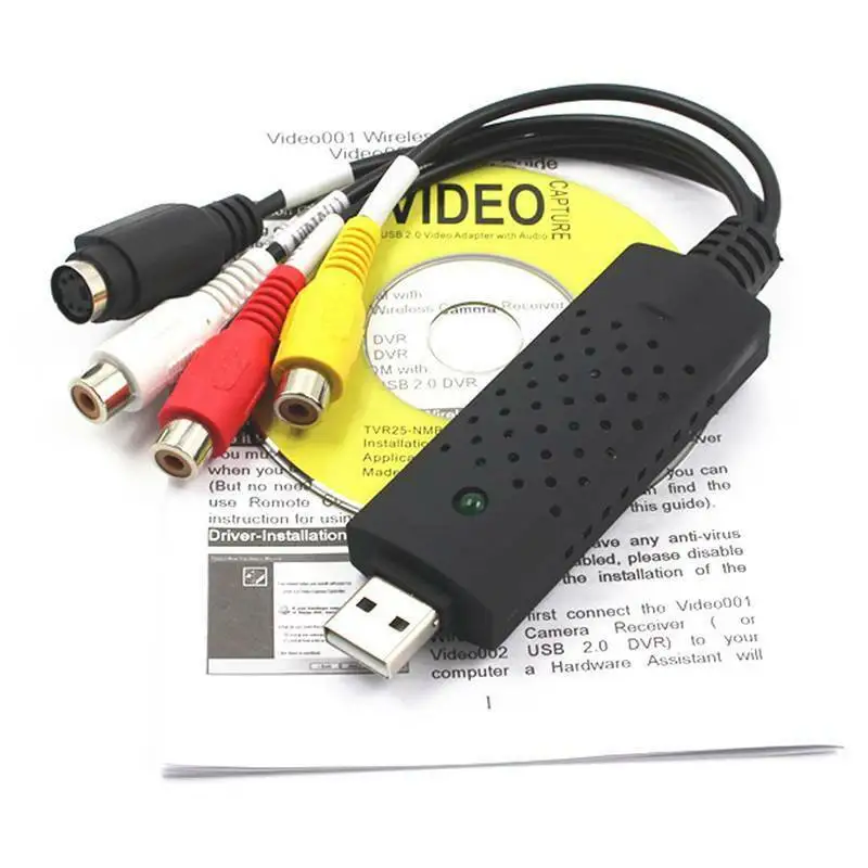 

USB 2.0 VHS Tape To PC DVD Converter Video & Audio Capture Card Adapter Tools