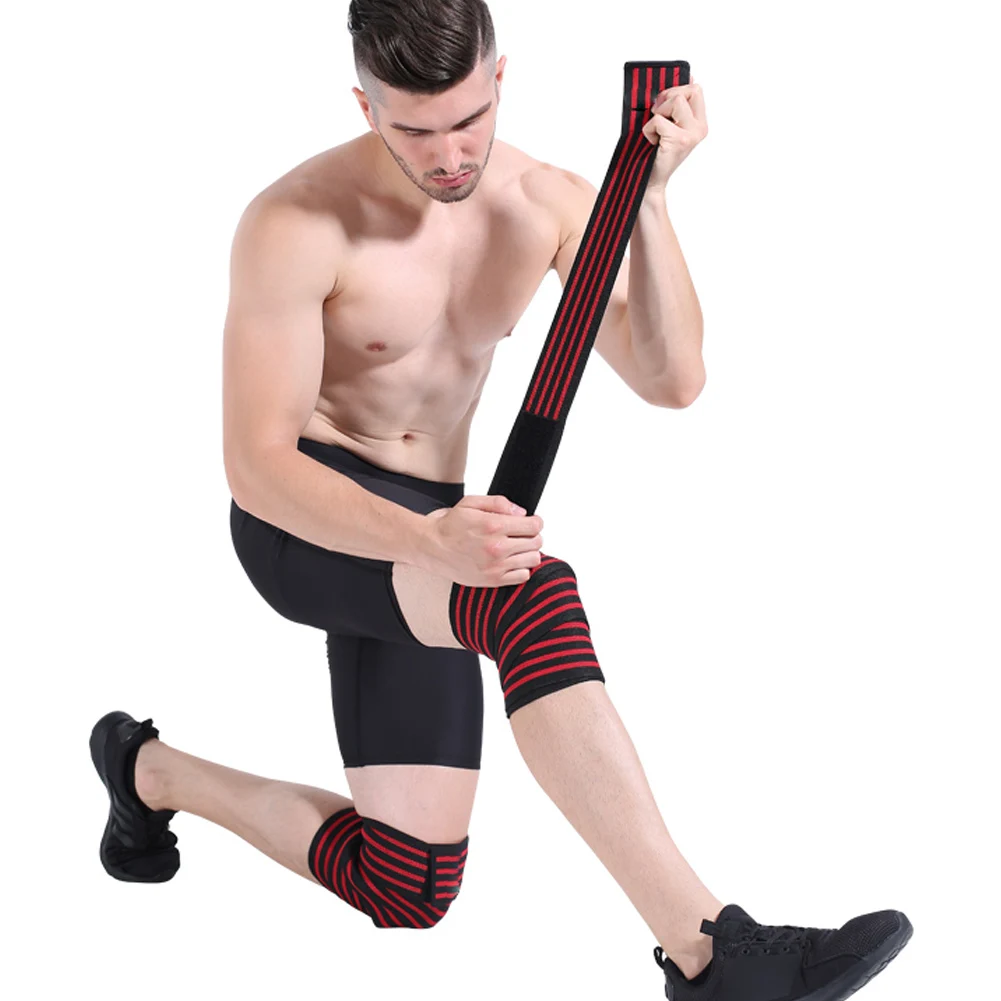 

Elastic Breathable Knee Pain Relief Straps Support Wraps Gym Squat Lifting Knee Brace Magic Sticker Compression Bandage Sleeve