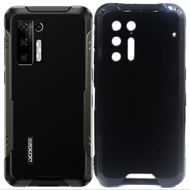 

Phone Protective Case For Doogee S97 Pro Cover Funda Silicone Back Soft TPU Transparent Pudding White For DoogeeS97 Pro Case