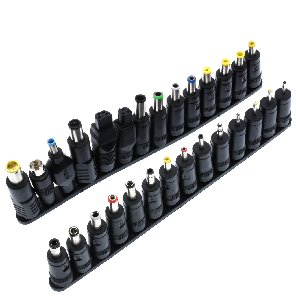 

28 pcs/set Universal 28pcs DC Power 5.5x2.1mm AC DC Jack Charger to 28 Plug Power Adapter for use Notebook Laptop High Quality