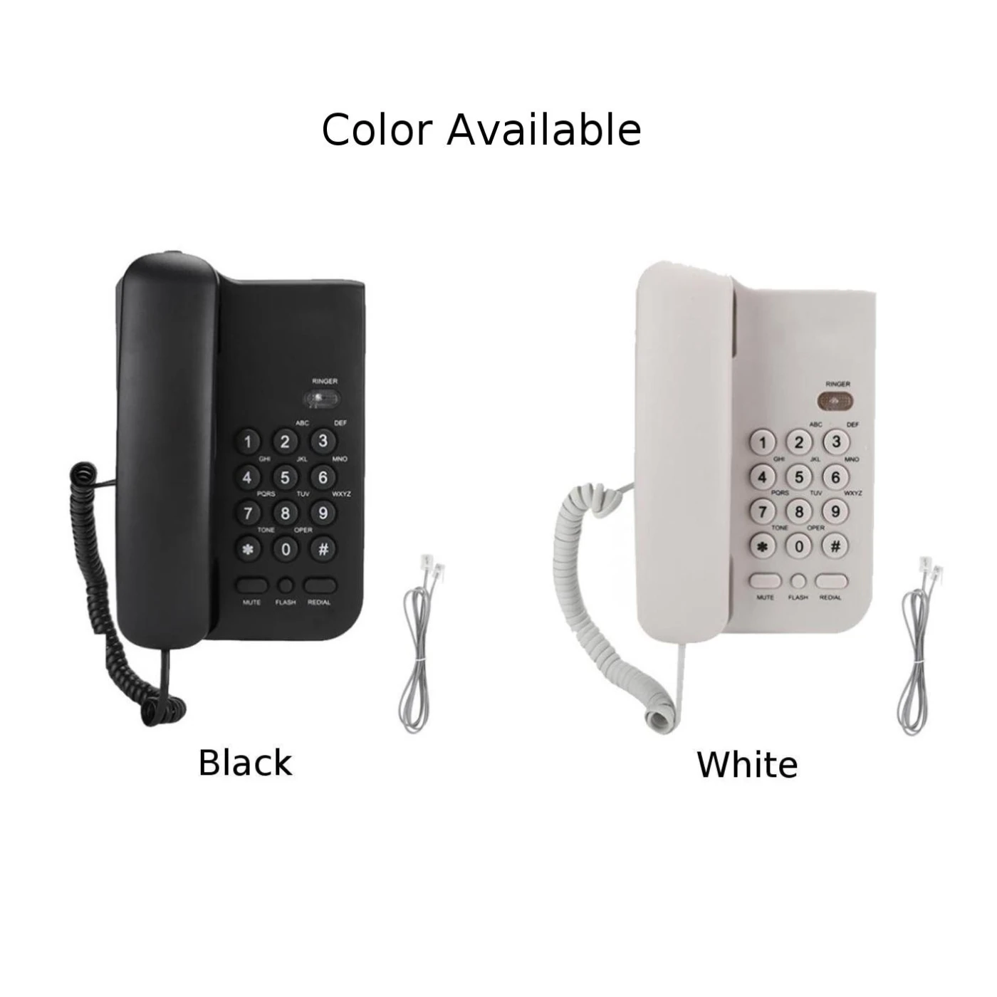 

19*12.5*7.5cm High Quality Wired Desktop Wall-mounted Telephone Landline Phone For Hotel Home Office