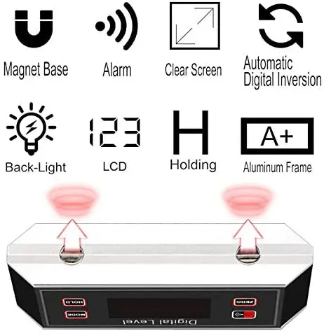 6 дюймов IP54 Алюминий сплав цифровой уровень коробка электронный угломер