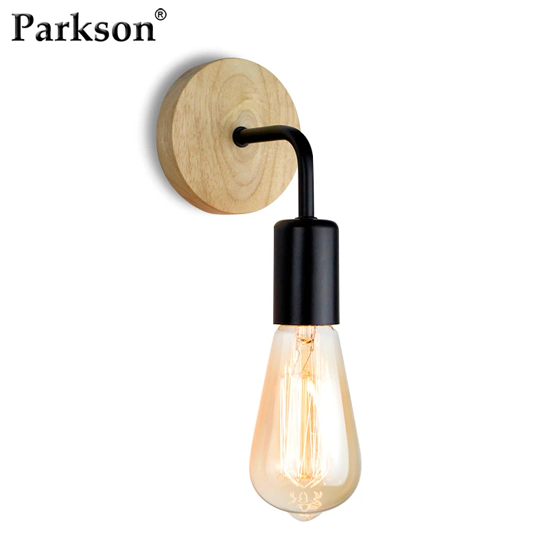 

Деревянный настенный светильник бра крепеж для настенных светильников E27 AC 110V 220V Промышленный Декор домашний винтажный Ретро светильник дл...
