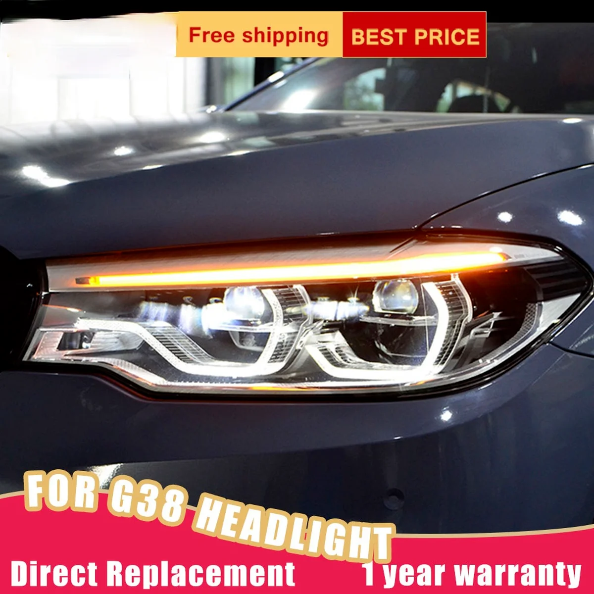 Автомобильная фара для BMW 5 серии G38 2018-2020 Биксеноновая линза проектор ксеноновый