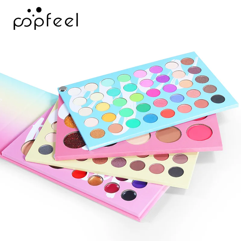 

121 Colors POPFEEL Eyeshadow Palette Colorful Shadows Pallet Glitter Highlighter Shimmer Make Up Pigment Matte Eye Shadow Powder