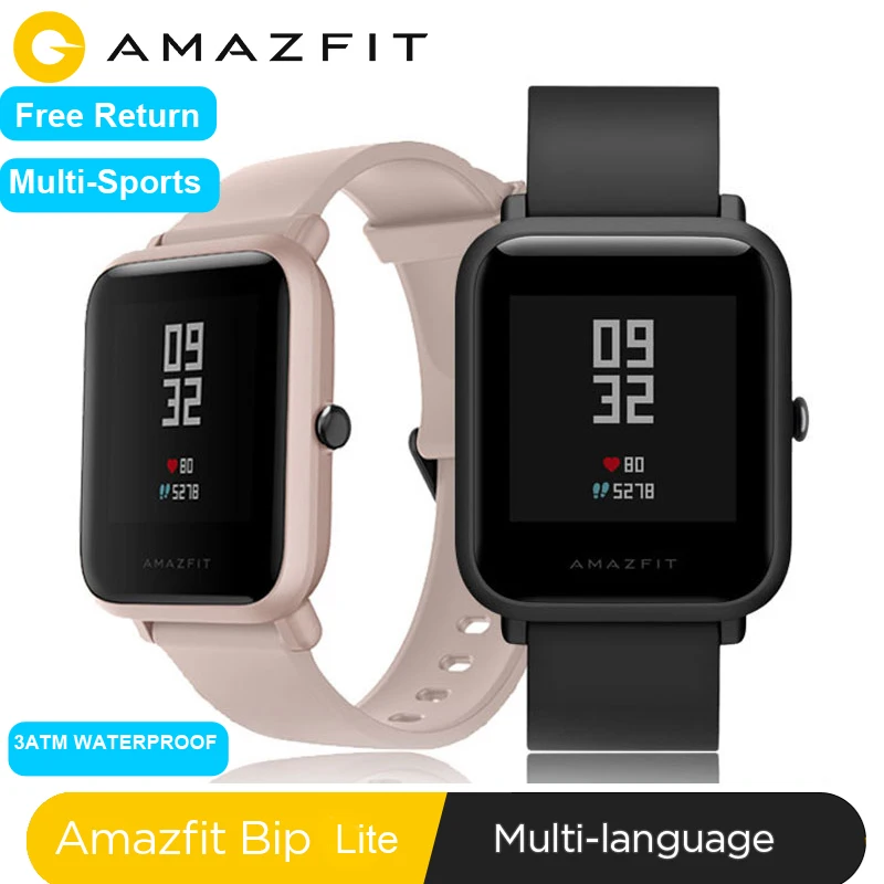 Глобальная версия Huami Amazfit Bip Lite Смарт часы легкие Смарт часы с 45 дней в режиме ожидания 3 АТМ водонепроницаемый