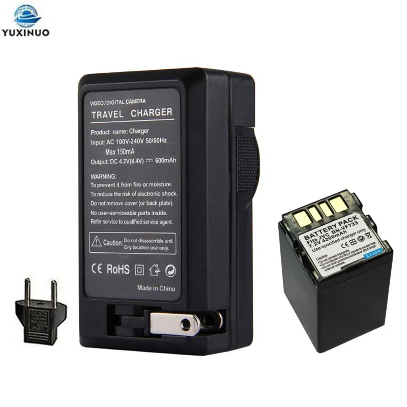 

7.2V 4200mAh BN-VF733 BNVF733 Camcorder Battery + AC Charger For JVC BN-VF733U BN-VF707U VF707 BN-VF714U VF714 GZ-MG20 GR-D240
