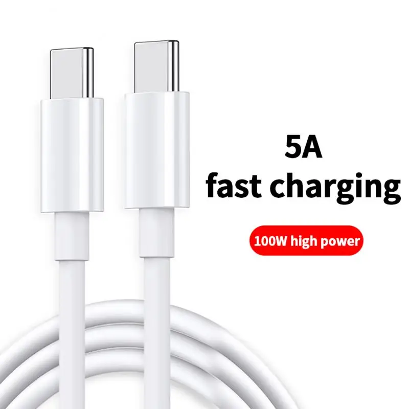 

100W USB C To USB Type C Fast Charging Cable PD 100W 5A USB-C Type-C Charging Cable For Huawei Xiaomi Samsung S20 Macbook IPad