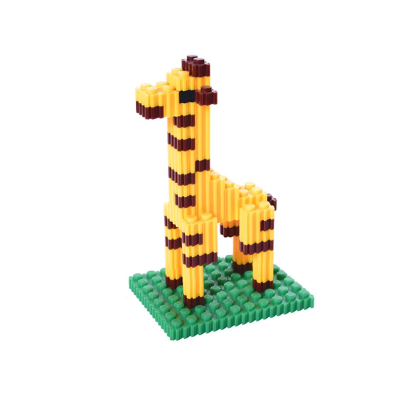 

Cartoons Animals Mini Blocks DIY Micro Building Block Toys Auction Model Toy Kids Gifts building blocks