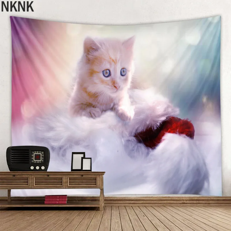 

Cute Expression Cat Beautiful Mandala Tapestry Wall Hanging Beach Towel,Home Decor Tapestries Living Room Bedroom Couch Blanket