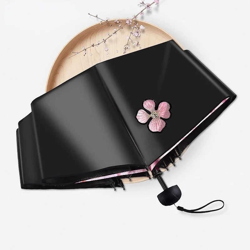 Складной женский зонт от дождя складной тройной Зонт индивидуальный зонтик для