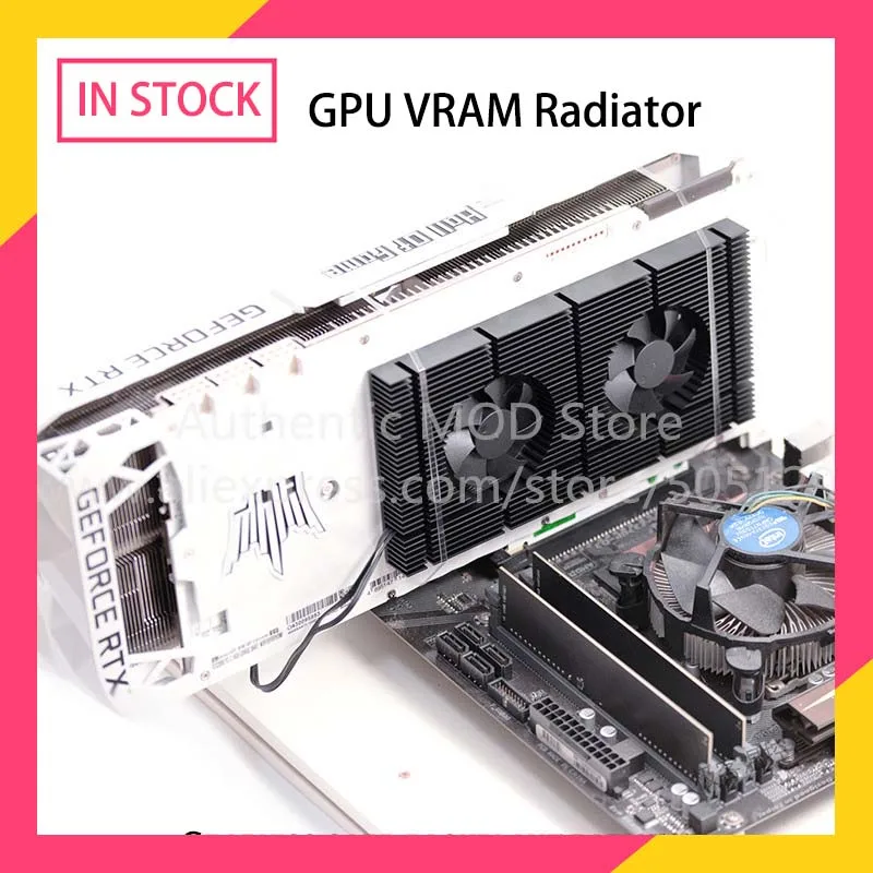 

Алюминиевый радиатор объединительной платы графического процессора для RTX серии 3090, 3080, 3070, с памятью видеокарты, VRAM, радиатор, вентилятор ох...