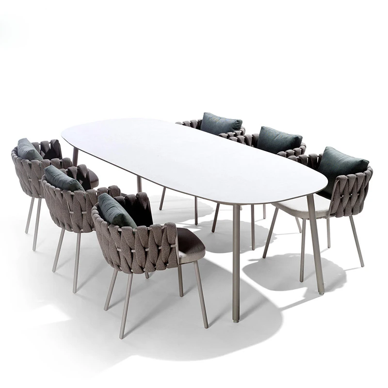 fashion design furniture outdoor rattan wooded dining set | Мебель