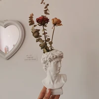 modern nordic style creative portrait vase human head flower vases decorative ornaments resin david home flowers art decor