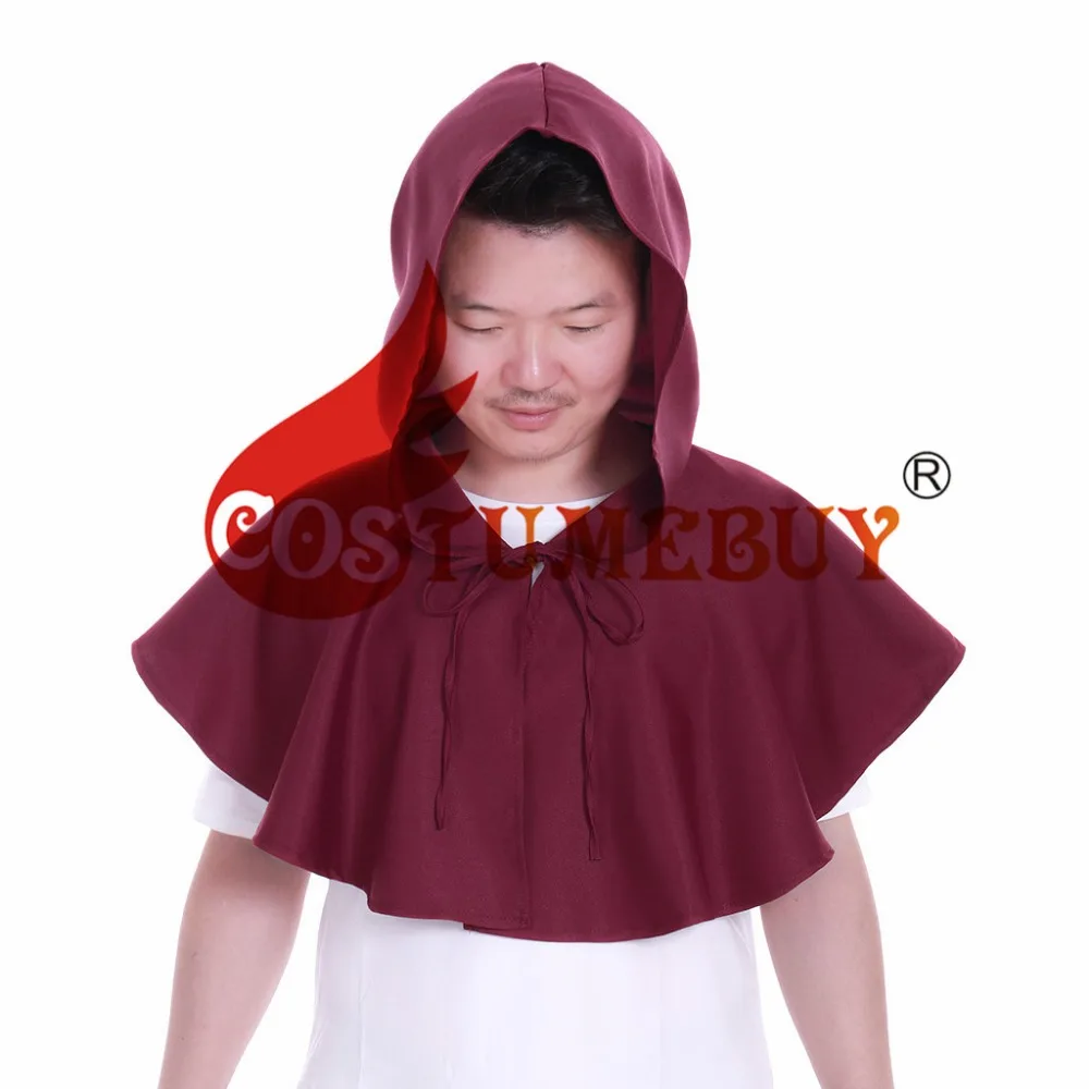 Costumebuy мужской средневековый костюм в стиле «Ренессанс» капюшон полиэстер Capelet LARP мантия шляпа накидка унисекс принадлежности на хеллоуин для косплея