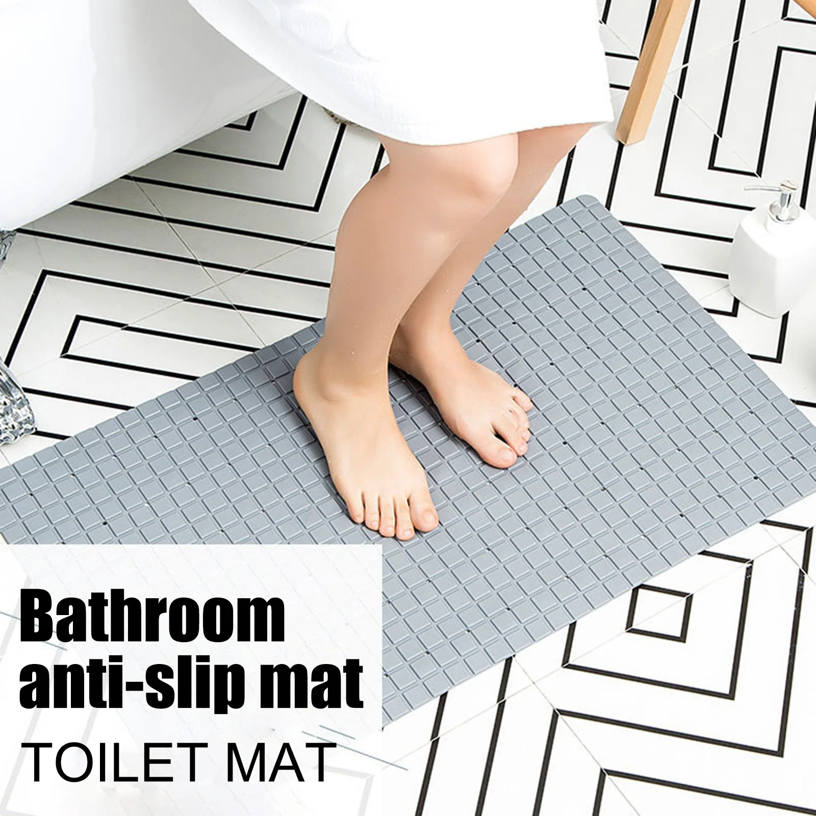 

Ho Environmentally PVC Non-Slip Suction Cup Mats Home Toilet Shower Pad Shower Mats Bathroom Bathtub Mats Safety 40*70CM D6