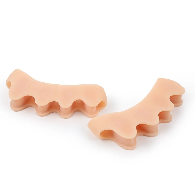 1 Pair Silicone Manicure Pedicure Gel Bunion Protector Toe Separator Straightener Hallux Valgus Plantar Fasciitis Toes Corrector | Красота и