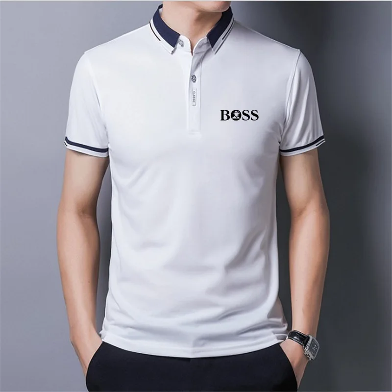 

Men's Lapel business T-shirt, tennis and golf T-shirt, casual sports shirt, business polo, novelty 2021