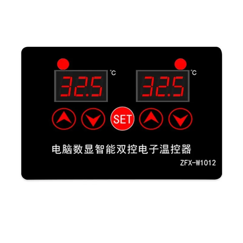 Цифровой термостат ZFX-W1012 два релейных выходных светодиода 110 В 220 12 24 10 А