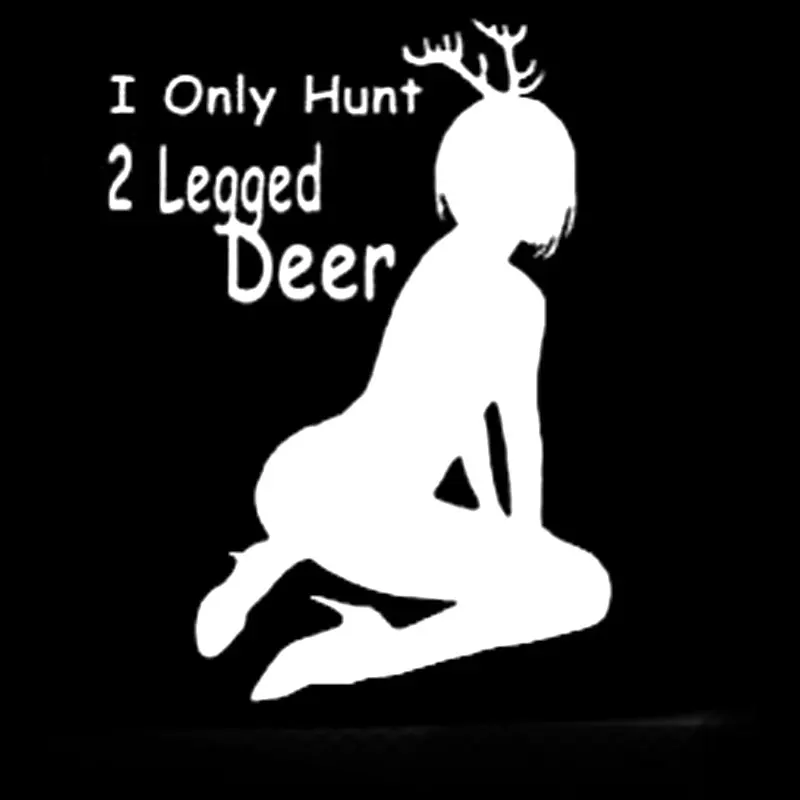 

Sexy Hunting 2 Leg Deer Sticker High Quality Fashion Car Decoration Personality Pvc Waterproof Decal Black/white, 20cm*15cm