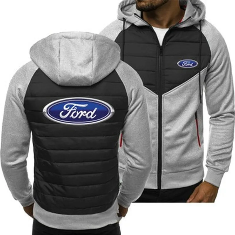 

2021 New Men Hoodies for Ford Logo Spring Autumn Jacket Casual Sweatshirt Long Sleeve Zipper Hoody