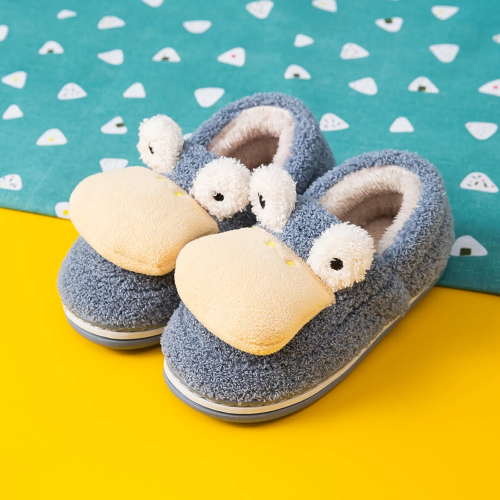 

Boys Autumn Winter Home Slippers Girls Cute Cartoon Hippo Home Shoes Children Warm Fur Slipper Kids Frog Indoors Floor Shoes