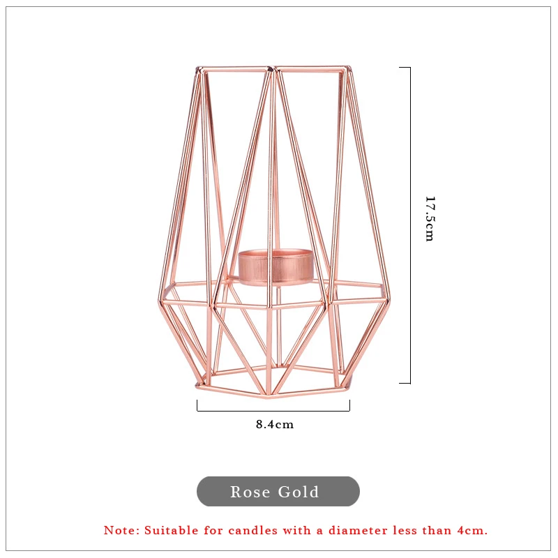 Подсвечник из железной проволоки с геометрическим рисунком подсвечник для