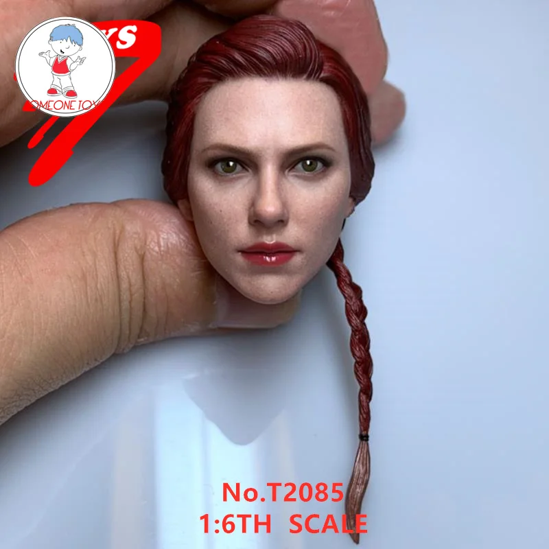 

red hair 1/6 Scale Scarlett Head Sculpt Female Head Carved TTToys No.T2085 Fit 12" Action Figure Body TBLeague jiaou doll