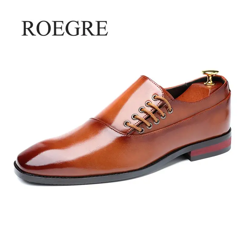 

Новинка 2020, классические туфли из искусственной кожи для мужчин, деловые туфли, Весенняя Свадебная деловая обувь с острым носком, Мужская мо...