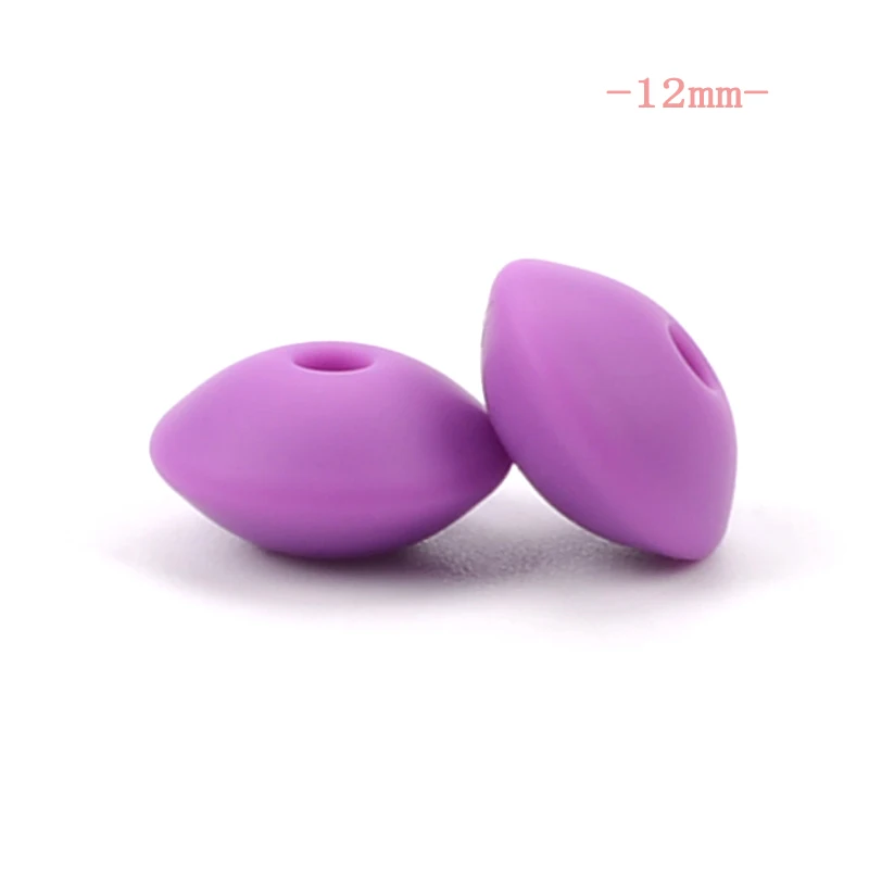 12mm medium purple LOFCA 12/15 мм Силиконовые чечевицы бусины 10 шт./лот детский Прорезыватель для зубов игрушки, не содержащие БИСФЕНОЛ по уходу за ребенком Силиконовый Сделай Сам грызунок Цепочки и ожерелья ювелирных изделий - Цвет: 12mm medium purple