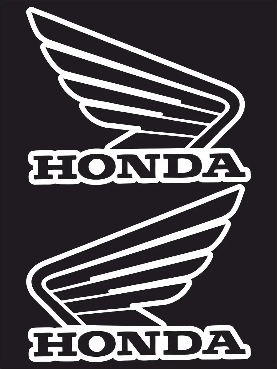 Наклейка на авто &quotХонда Эмблема&quot 2шт в комплекте! 12х9 см|Наклейки автомобиль| |