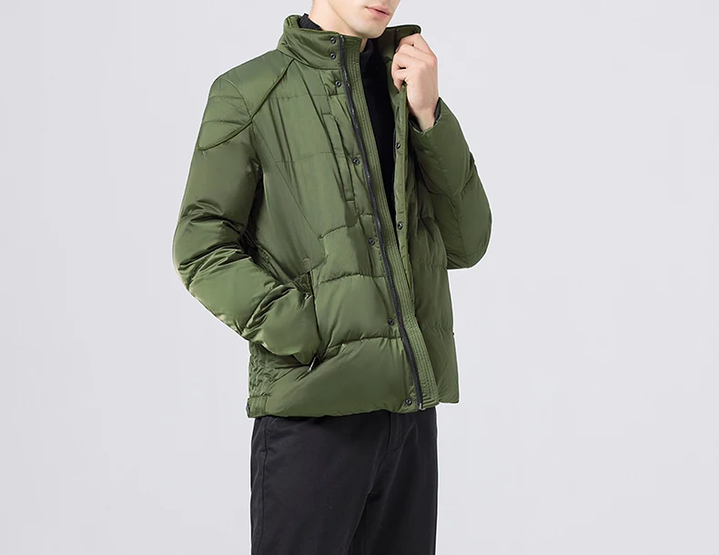 Vetement homme, мужское пуховое пальто, мужские зимние парки, короткая куртка snowimage, зеленый цвет, большие размеры xxxl, низкая цена