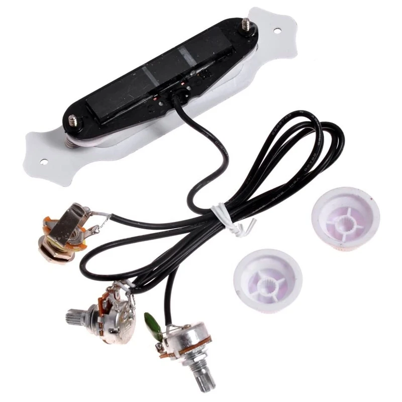 

6-string Single Coil Magnetic Acoustic Guitar Soundhole Pickup with Volume & Tone Pots