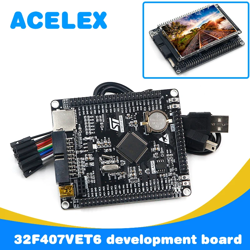 STM32F407VET6 макетная плата Cortex M4 STM32 минимальная система обучения доска ARM core + 3 2 дюйма