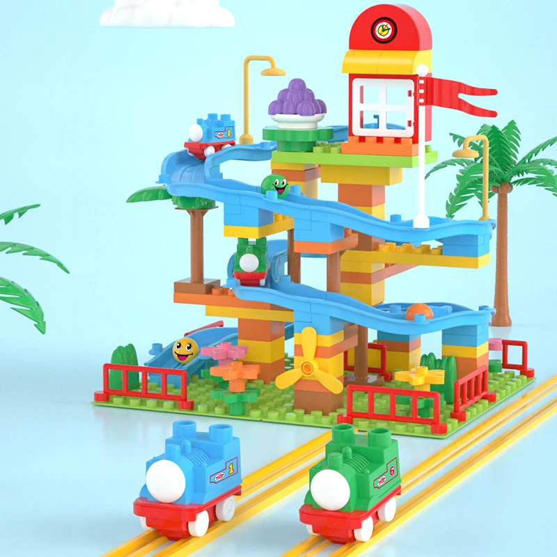 Детские Первые мраморные строительные блоки воронки скользящие большого