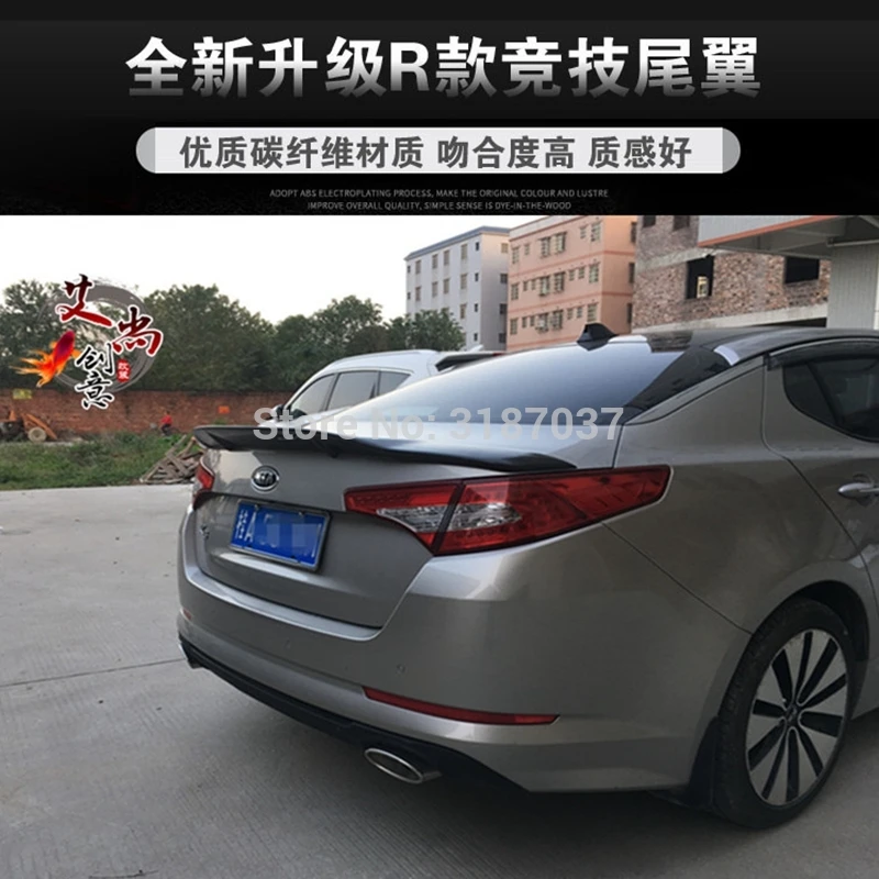 For Kia K5 Optima 2011 2012 2013 R style Carbon Fiber Rear Roof Spoiler Wing Trunk Lip Boot Cover Car Styling | Автомобили и