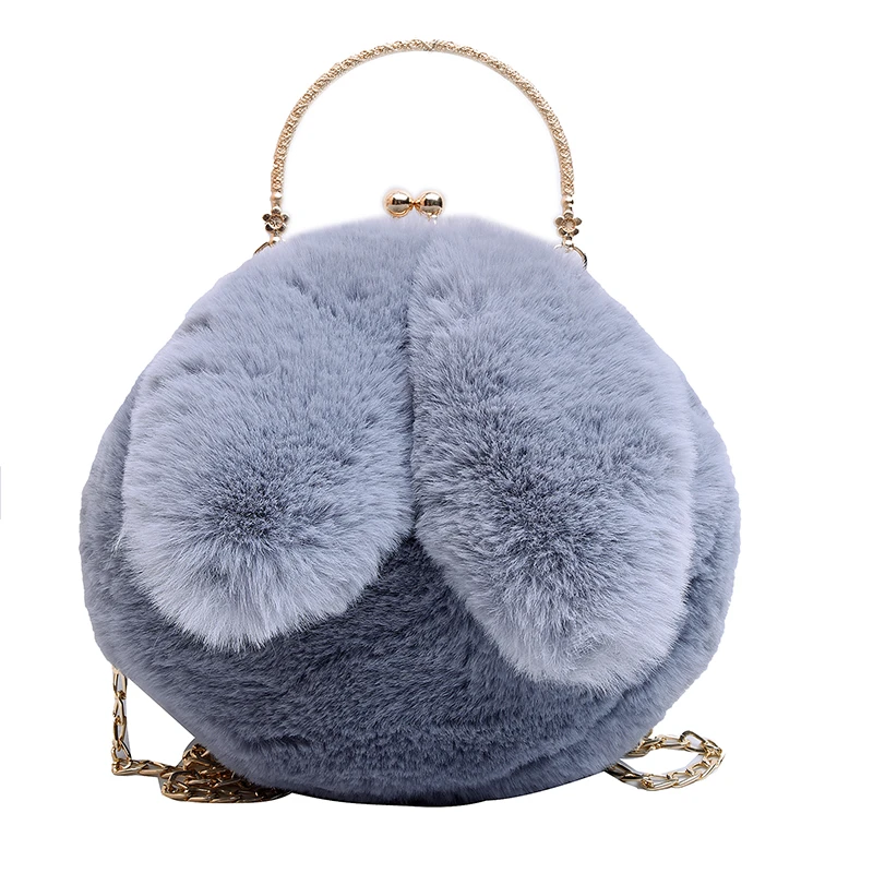 

Round Shape Chain Plush Material Women Shoulder Bag High Quality Handbags Luxury Designer Messenger Bag Casual Crossbody Bags